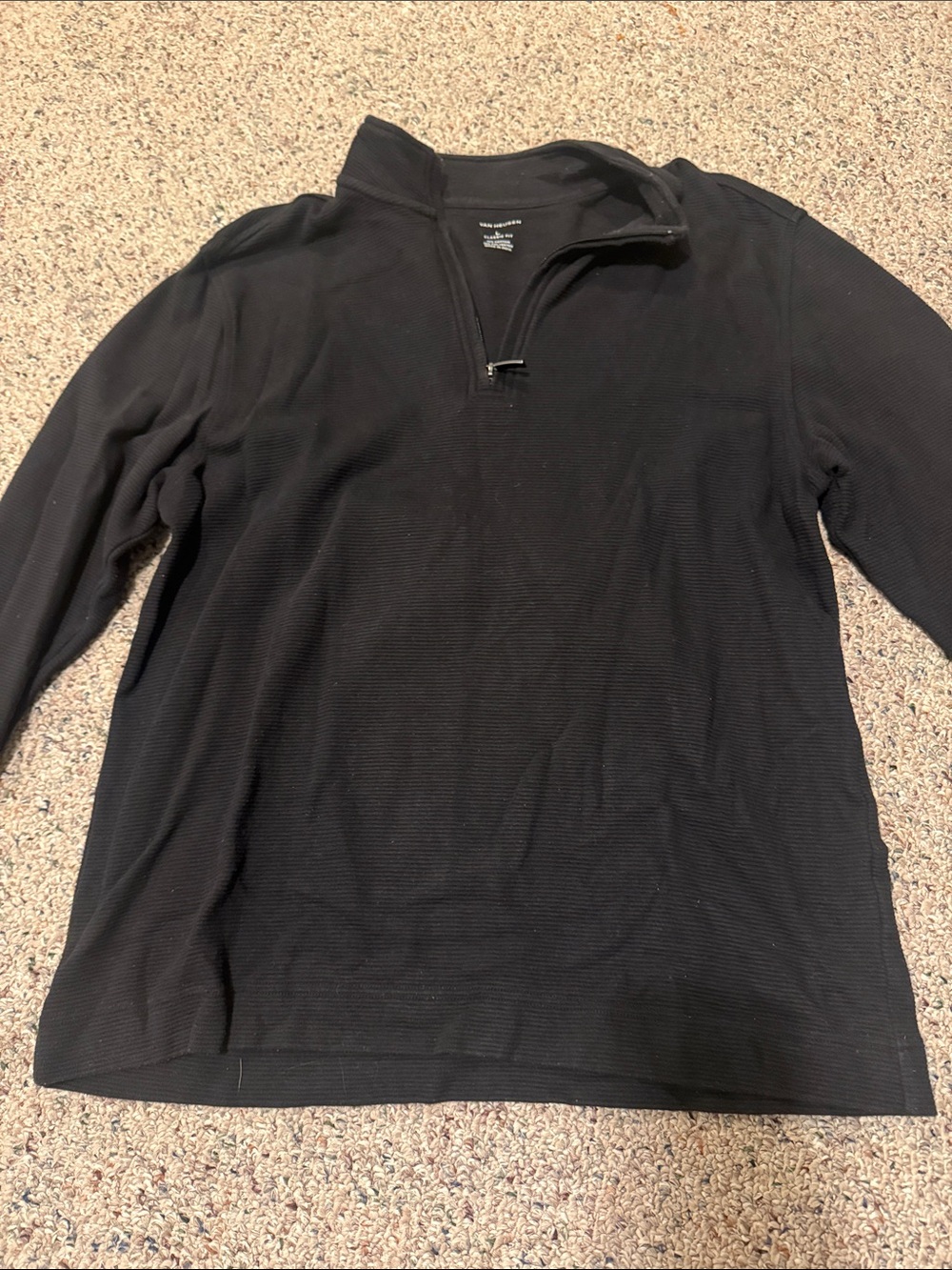 Van Heusen Black Men's Zip-Up Sweater